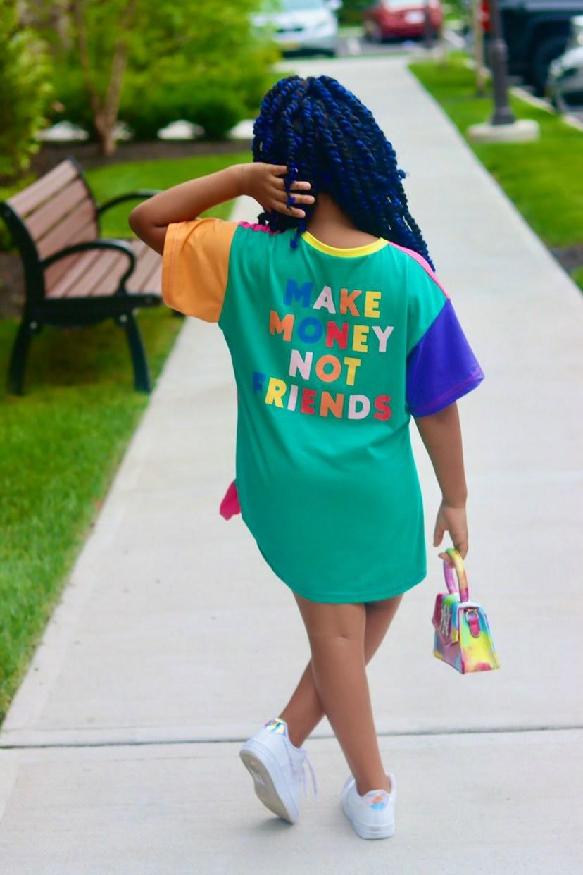 Make Money Not Friends T-Shirt Dress